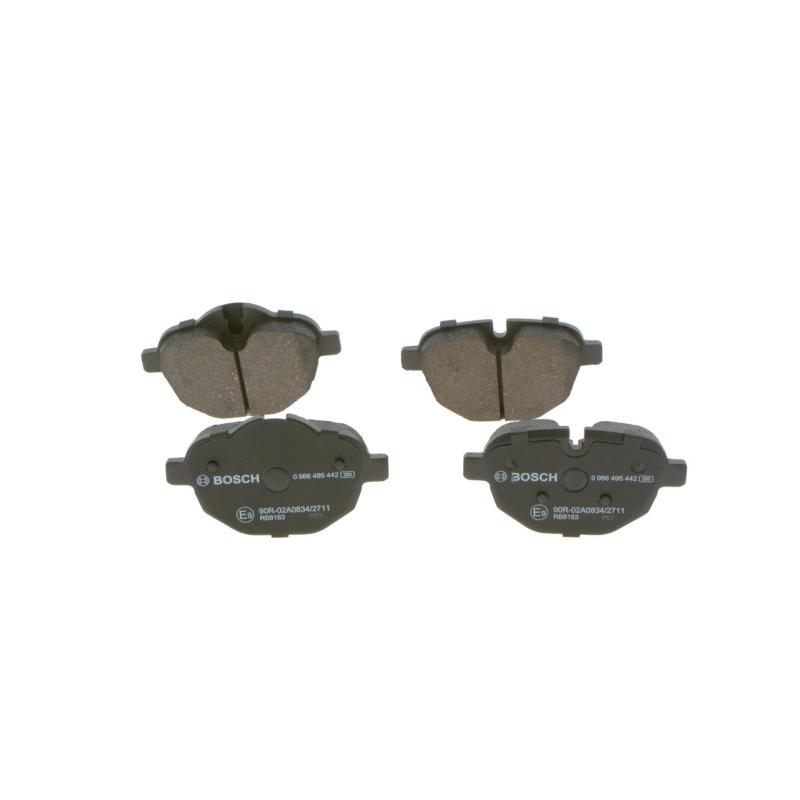 Jeu de 4 plaquettes de frein arrière BOSCH 0 986 495 442 - Visuel 1