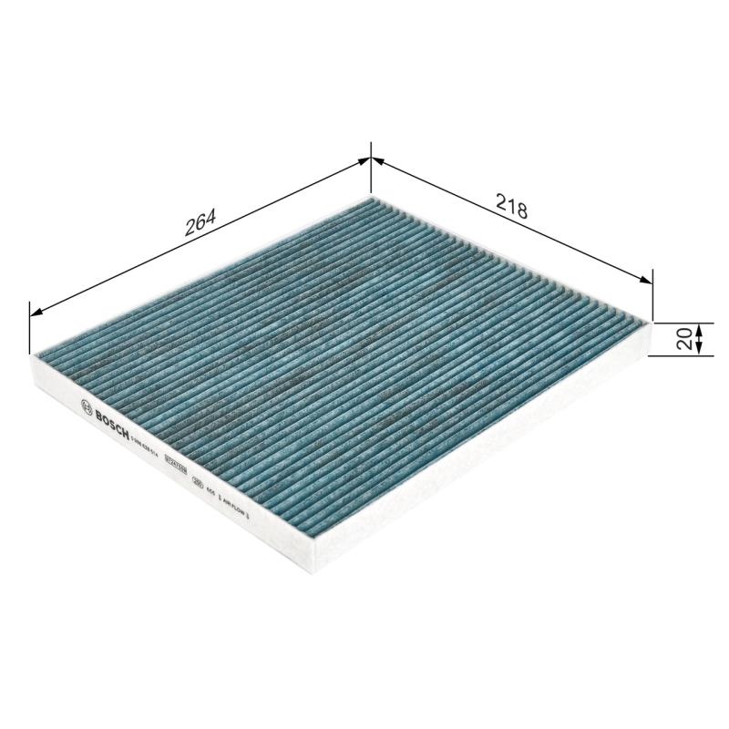 Filtre, air de l'habitacle BOSCH 0 986 628 514 - Visuel 1