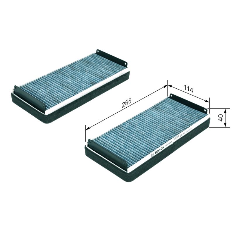 Filtre, air de l'habitacle BOSCH 0 986 628 528 - Visuel 1