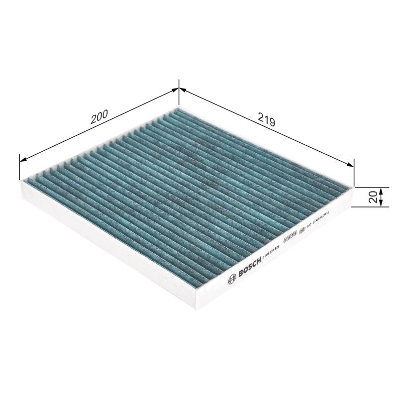 Filtre, air de l'habitacle BOSCH 0 986 628 529 - Visuel 1