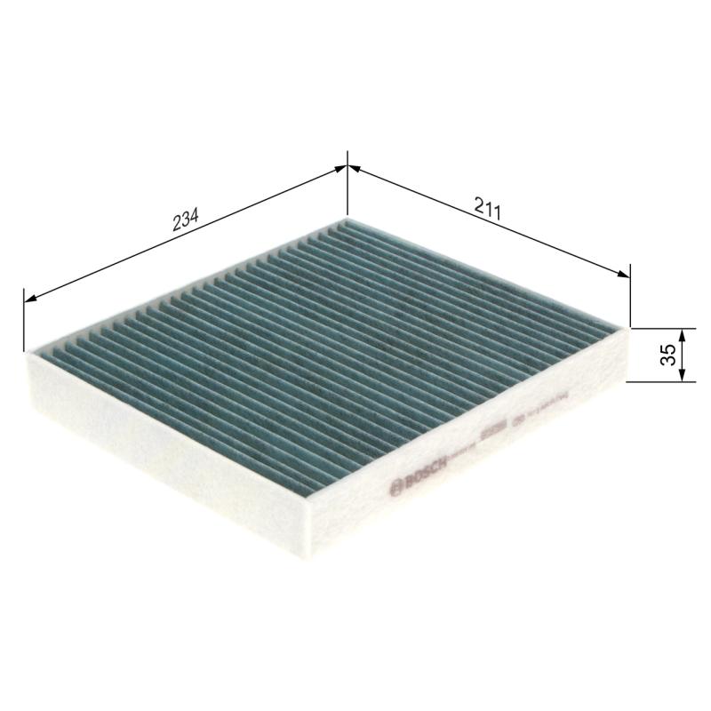 Filtre, air de l'habitacle BOSCH 0 986 628 536 - Visuel 1