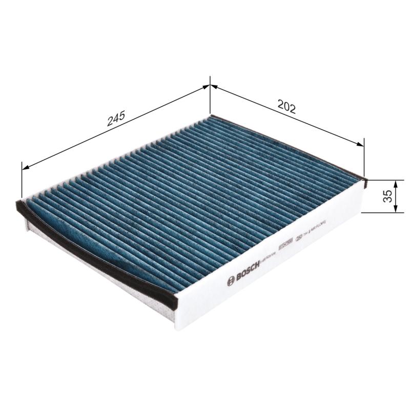 Filtre, air de l'habitacle BOSCH 0 986 628 538 - Visuel 1