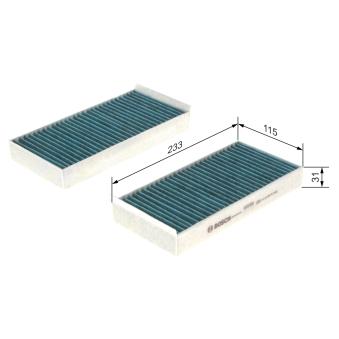 Filtre, air de l'habitacle BOSCH OEM 64116823726