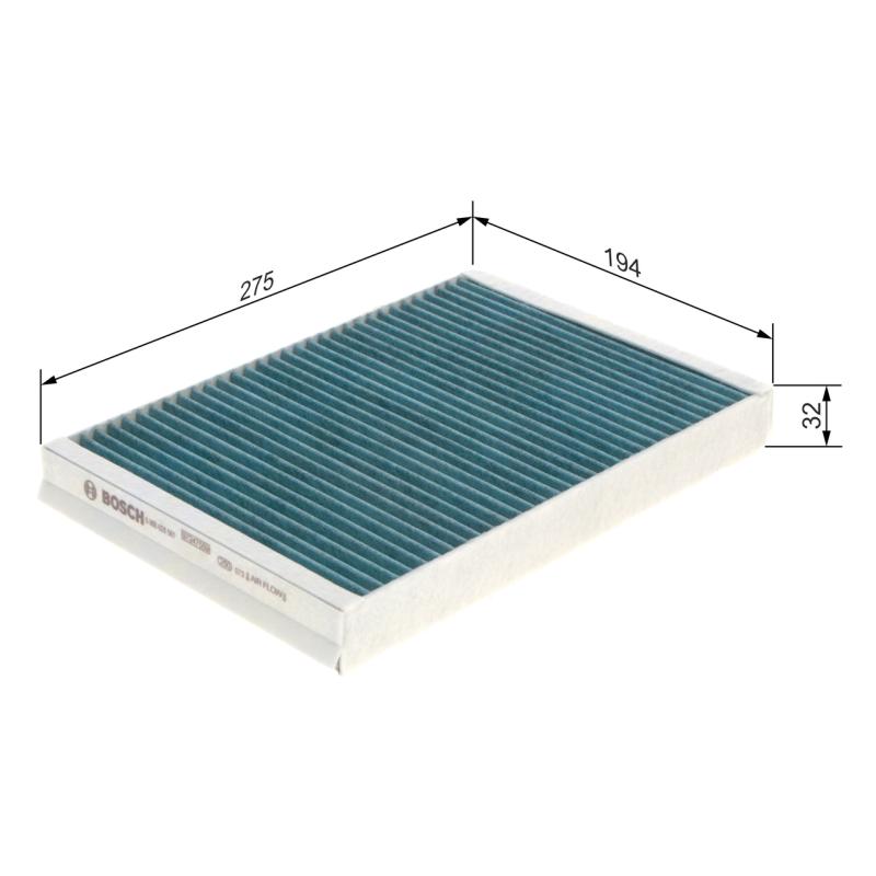 Filtre, air de l'habitacle BOSCH 0 986 628 561 - Visuel 1