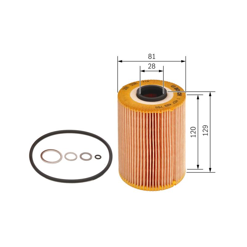 Filtre à huile BOSCH 1 457 429 755 - Visuel 1