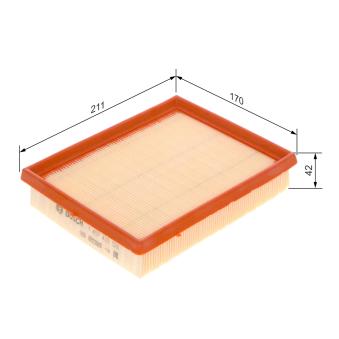 Filtre à air BOSCH 1 457 433 526 pour FIAT 127 2.0 S16 - 136cv