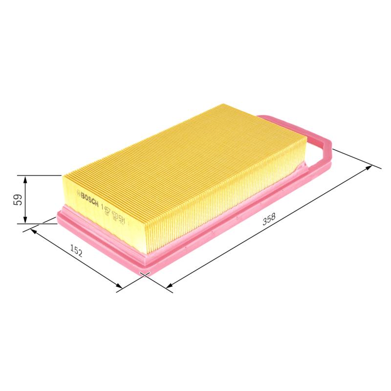 Filtre à air BOSCH 1 457 433 591 - Visuel 1
