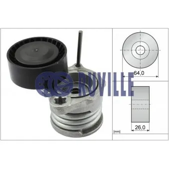 Tendeur, courroie trapézoïdale à nervures RUVILLE [55064]