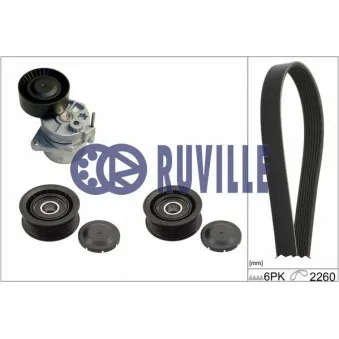RUVILLE 5512380 - Jeu de courroies trapézoïdales à nervures
