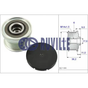 RUVILLE 55269 - Poulie roue libre, alternateur