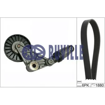 Jeu de courroies trapézoïdales à nervures RUVILLE [5532887]