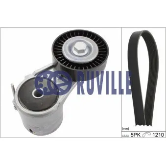 RUVILLE 5533881 - Jeu de courroies trapézoïdales à nervures