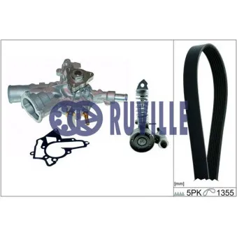 RUVILLE 55345802 - Pompe à eau+Jeu de courroie trapézoïdale à nervures