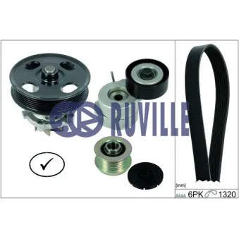 RUVILLE 55355802 - Pompe à eau+Jeu de courroie trapézoïdale à nervures