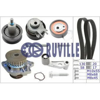 RUVILLE 55456711 - Pompe à eau + kit de courroie de distribution