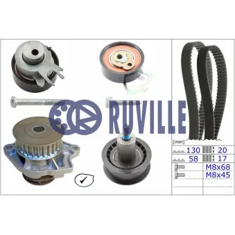 RUVILLE 55456721 - Pompe à eau + kit de courroie de distribution