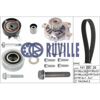 RUVILLE 55477711 - Pompe à eau + kit de courroie de distribution
