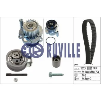 RUVILLE 55494702 - Pompe à eau + kit de courroie de distribution