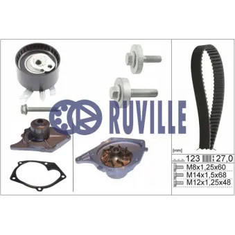 RUVILLE 55581701 - Pompe à eau + kit de courroie de distribution