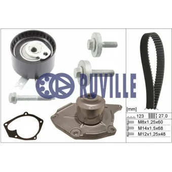 RUVILLE 55581702 - Pompe à eau + kit de courroie de distribution