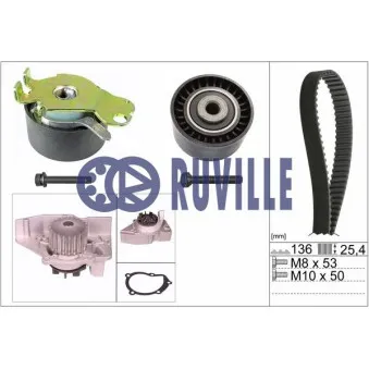 RUVILLE 55938701 - Pompe à eau + kit de courroie de distribution