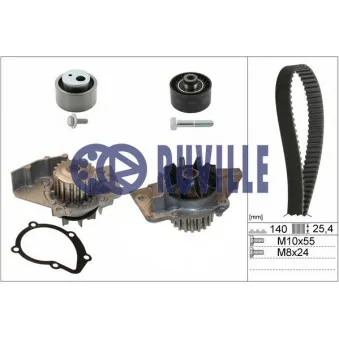 RUVILLE 55997701 - Pompe à eau + kit de courroie de distribution