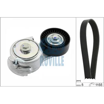 RUVILLE 5601181 - Jeu de courroies trapézoïdales à nervures