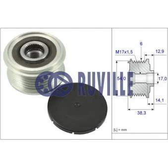 RUVILLE 56680 - Poulie roue libre, alternateur