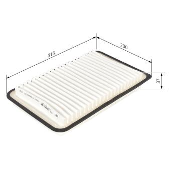 Filtre à air BOSCH 1 987 429 184 pour MITSUBISHI GALANT 2.0 GLSI 4x4 - 137cv