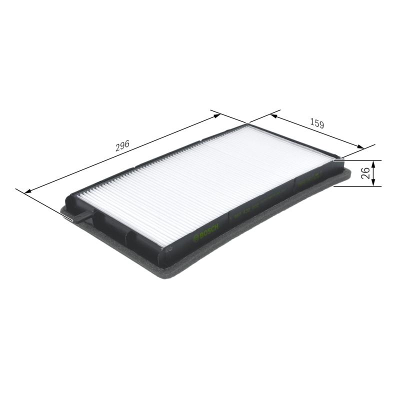 Filtre, air de l'habitacle BOSCH 1 987 432 002 - Visuel 1