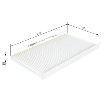Filtre, air de l'habitacle BOSCH [1 987 432 015]