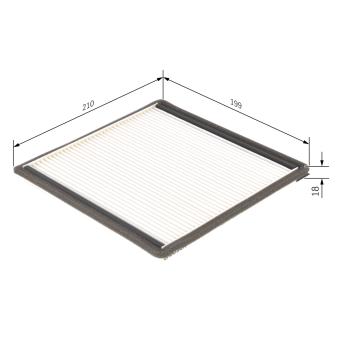 Filtre, air de l'habitacle BOSCH [1 987 432 021]