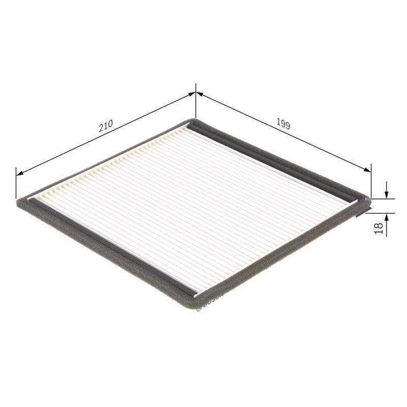 Filtre, air de l'habitacle BOSCH 1 987 432 021 - Visuel 1