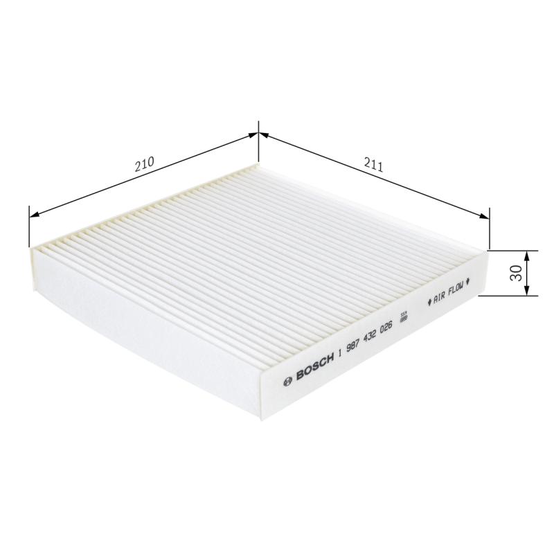 Filtre, air de l'habitacle BOSCH 1 987 432 026 - Visuel 1