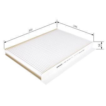 Filtre, air de l'habitacle BOSCH [1 987 432 037]