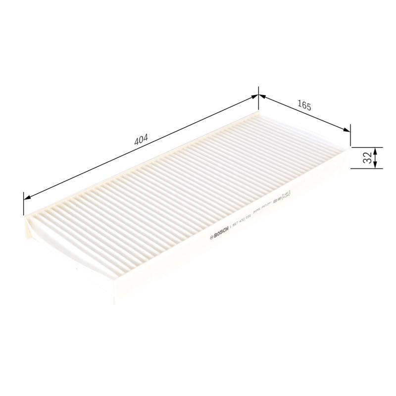 Filtre, air de l'habitacle BOSCH 1 987 432 091 - Visuel 1