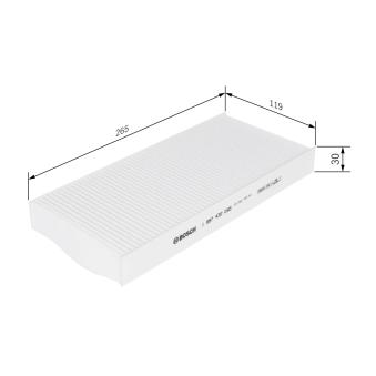 Filtre, air de l'habitacle BOSCH OEM 7701409324