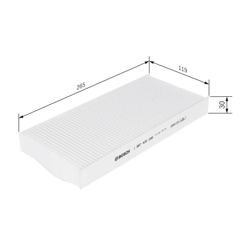 Filtre, air de l'habitacle BOSCH 1 987 432 095 - Visuel 1
