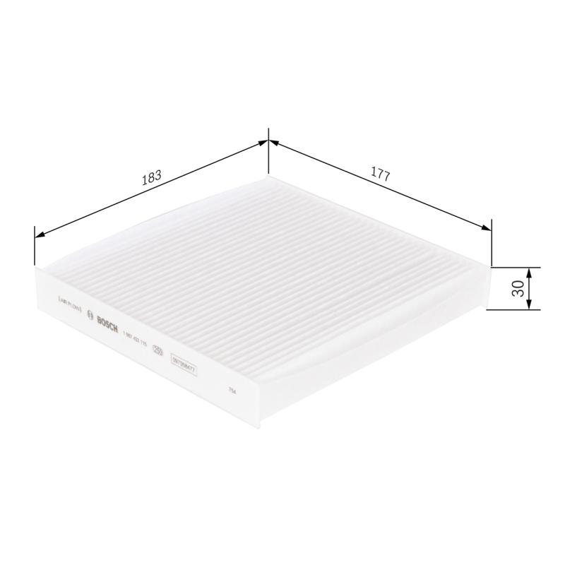Filtre, air de l'habitacle BOSCH 1 987 432 115 - Visuel 1