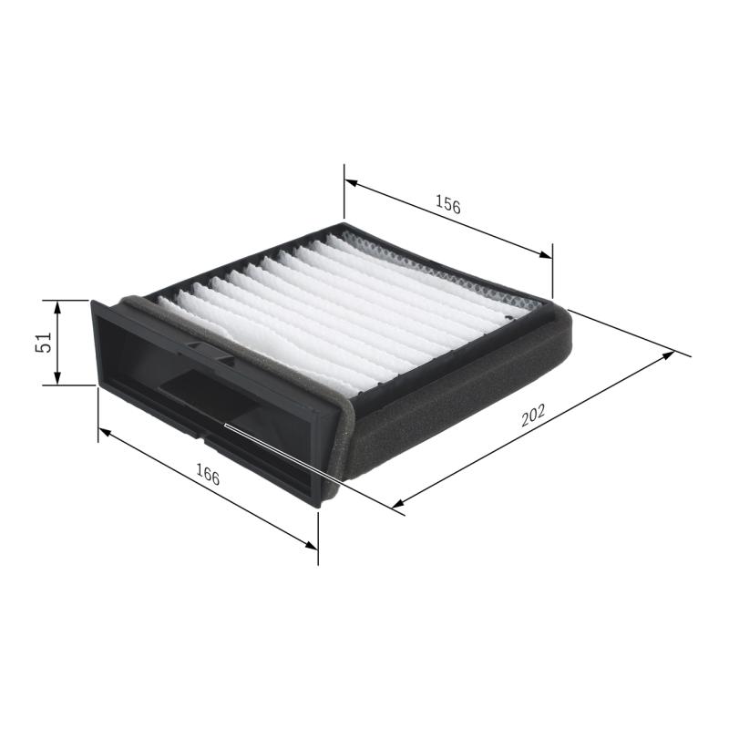 Filtre, air de l'habitacle BOSCH 1 987 432 157 - Visuel 1