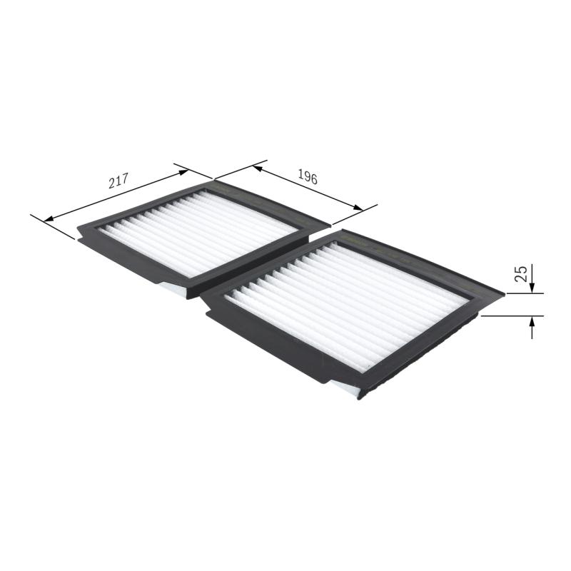 Filtre, air de l'habitacle BOSCH 1 987 432 169 - Visuel 1