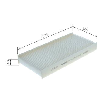 Filtre, air de l'habitacle BOSCH [1 987 432 206]