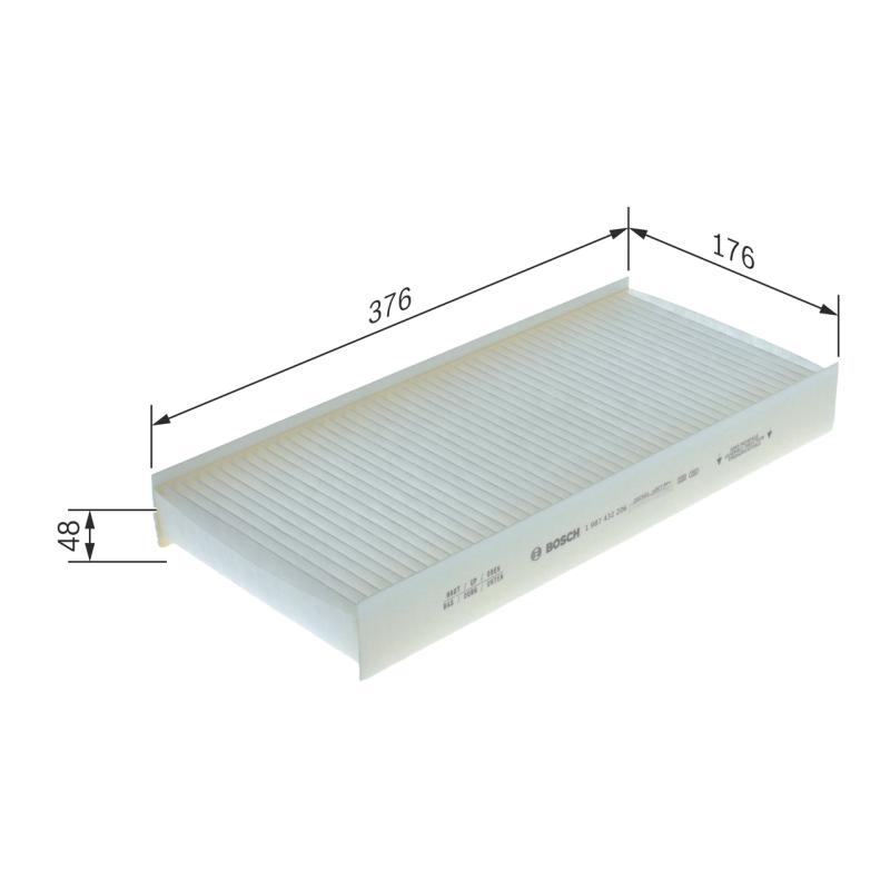 Filtre, air de l'habitacle BOSCH 1 987 432 206 - Visuel 1