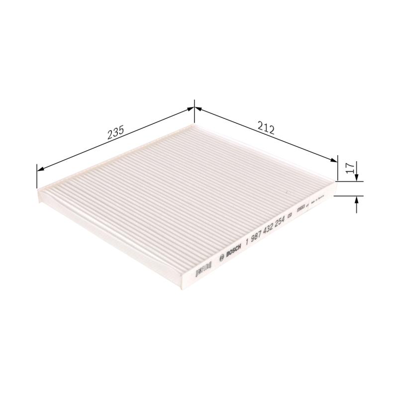 Filtre, air de l'habitacle BOSCH 1 987 432 254 - Visuel 1