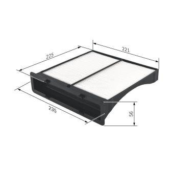 Filtre, air de l'habitacle BOSCH [1 987 432 262]