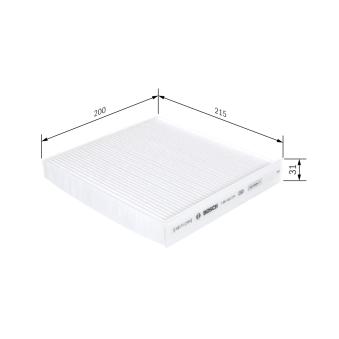 Filtre, air de l'habitacle BOSCH [1 987 432 274]