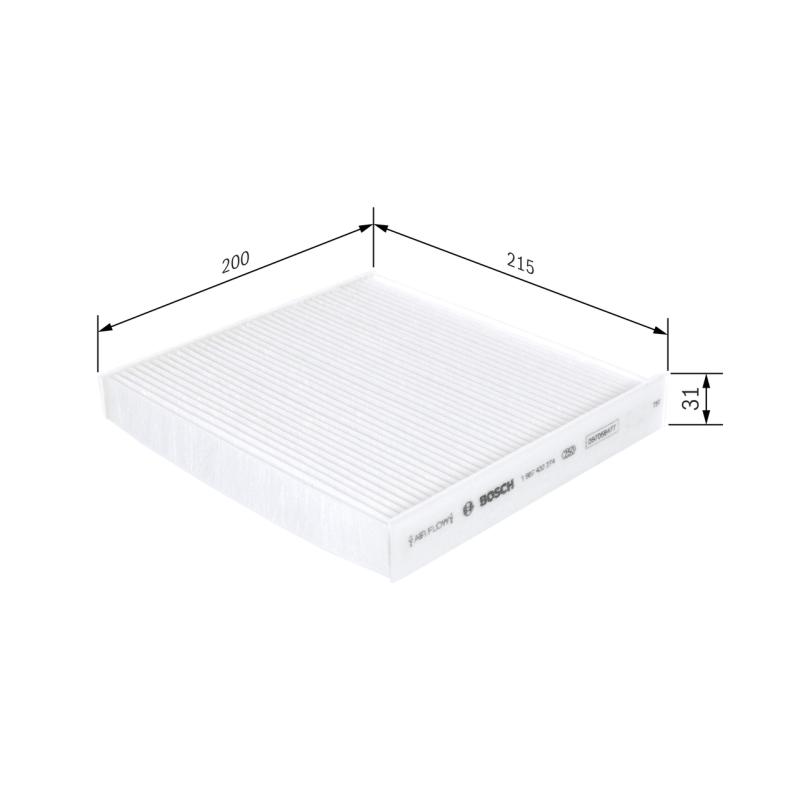 Filtre, air de l'habitacle BOSCH 1 987 432 274 - Visuel 1