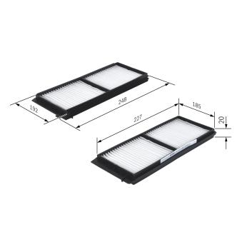 Filtre, air de l'habitacle BOSCH 1 987 432 275 pour FORD TRANSIT 1.6 MZ-CD - 90cv