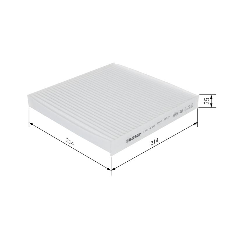 Filtre, air de l'habitacle BOSCH 1 987 432 299 - Visuel 1