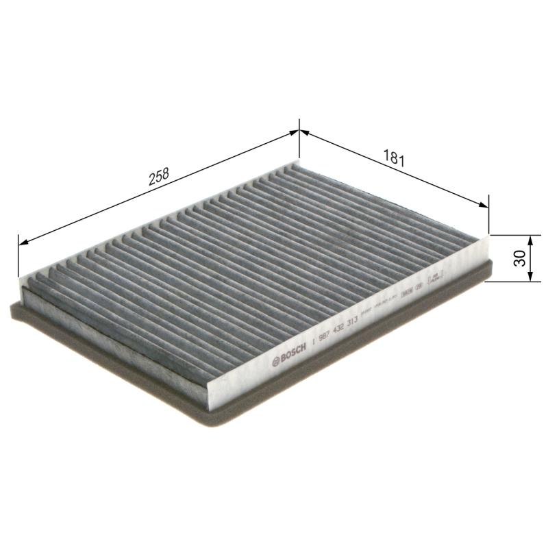 Filtre, air de l'habitacle BOSCH 1 987 432 313 - Visuel 1